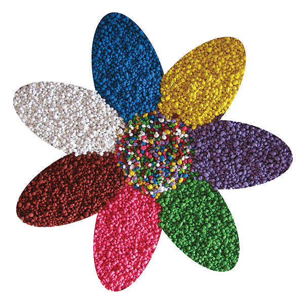Argicolor is expanded colored and perfumed clay.